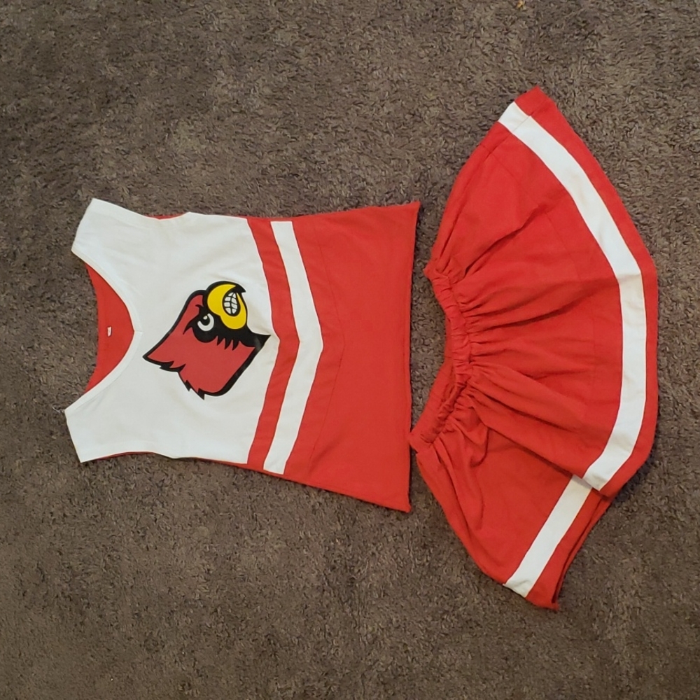 Girl's size 5 Halloween Cardinals Cheerleader Costume